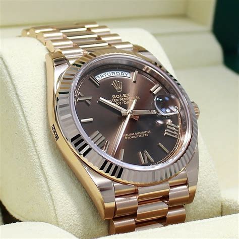 chocolate roman numeral dial rolex|rolex day date 40 228235.